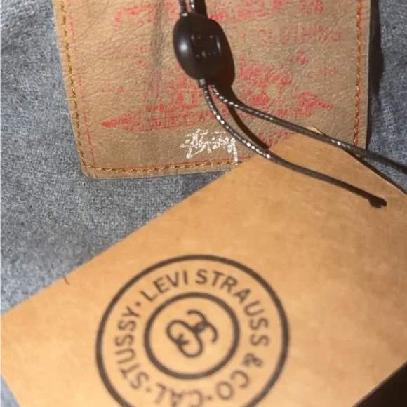 Stussy Blue Denim Jacket with Black Collar